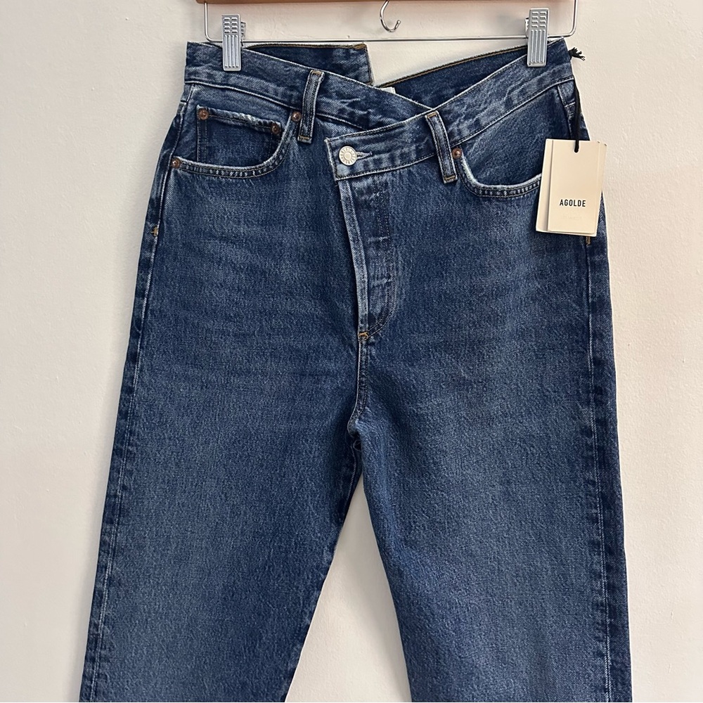 NWT AGolde Criss‎ Cross Straight Range size 27 - Picture 4 of 7